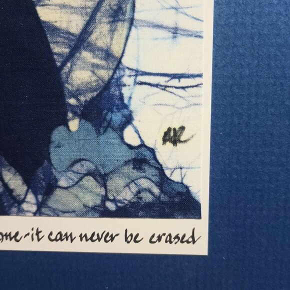 Ann Rundall Original Batik Textile Art Signed Unframed "Education" MCM Art - Picture 5 of 5